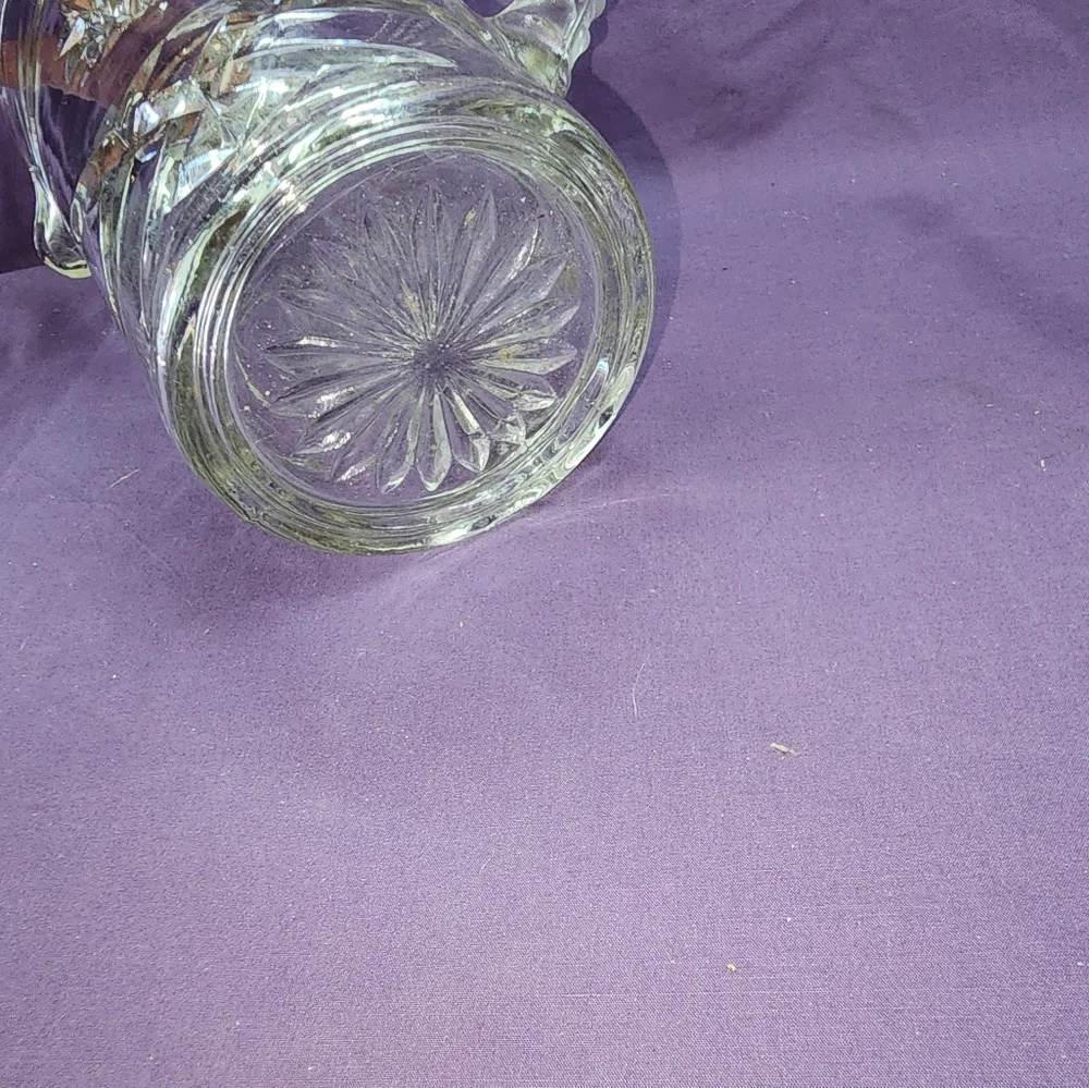 Vintage Pitcher Embossed with Sun and Floral design - Picture 3 of 5